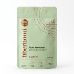 Fiberhood Fibre Premium cu căpșuni liofilizate – Mix de fibre pentru shake, 50 g